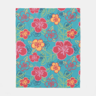 Couverture Polaire Hibiscus hawaïen