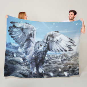 COUVERTURE POLAIRE HIBOU DE NEIGE