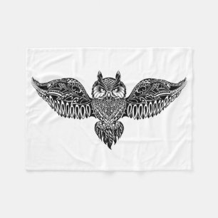 Couverture Polaire Hibou inspiré