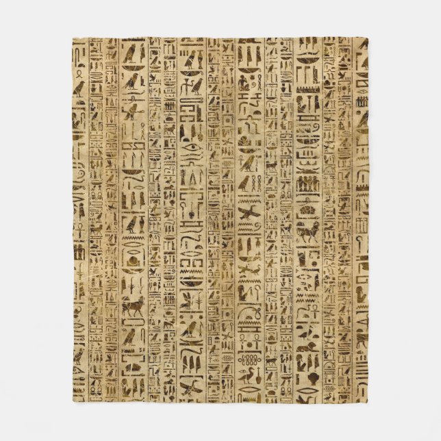 Couverture Polaire Hiéroglyphes égyptiens sur le papyrus (Devant)