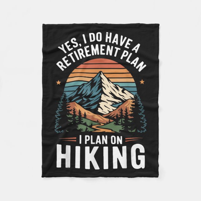 Couverture Polaire Hiker Funny Retirement Plan - Plan On Hiking  (Devant)