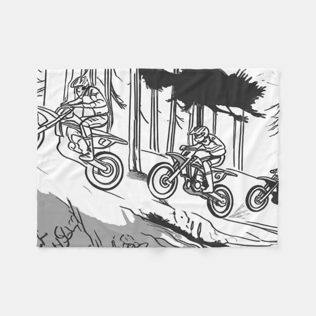 Couverture Polaire Hill Climbing Motocross Racers (Devant (Horizontal))