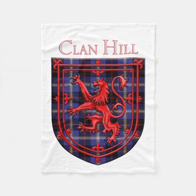 Couverture Polaire Hill Tartan Scottish Plaid Lion Rampant (Devant)