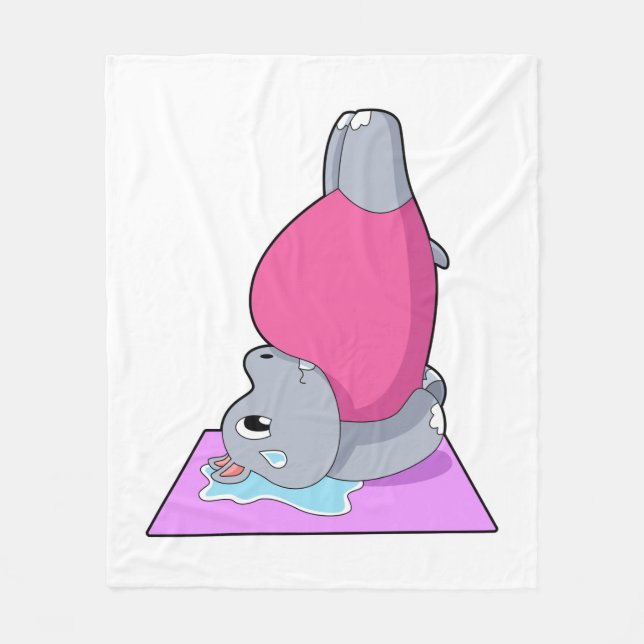 Couverture Polaire Hippo au yoga Fitness (Devant)