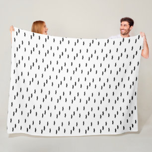 Couverture Polaire Hipster Mustache noir sur n'importe quelle couleur