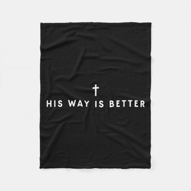 Couverture Polaire His Way Is Better Minimal Christian Cross, Bible V (Devant)