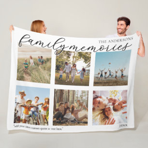 Couverture Polaire Histoires de famille Collage photo personnalisé