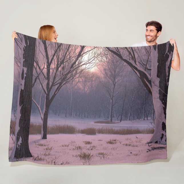 Couverture Polaire Hiver Ethereal (En situation)