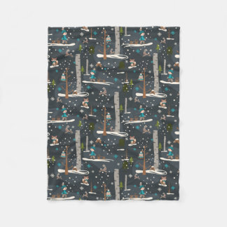 Couverture Polaire Hiver l'Woodland