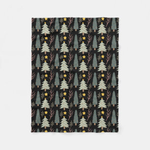 Couverture Polaire Hiver Noël Arbre Motif Woods À feuillage persistan