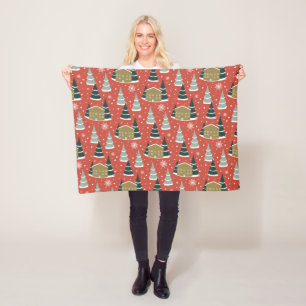 Couverture Polaire Hiver Snowy Pine Wonderland