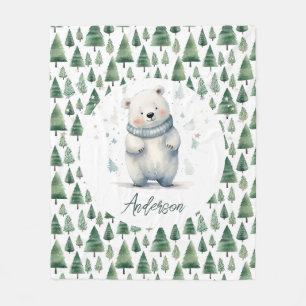 Couverture Polaire Hiver Woodland Teddy Nom de l'ours