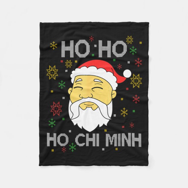 Couverture Polaire Ho Ho Ho Chi Minh Asian Vietnamese Santa Claus Chr (Devant)
