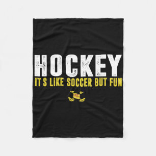 Couverture Polaire Hockey c'est comme le football mais amusant Citati