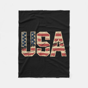 Couverture Polaire Hockey Drapeau Américain
