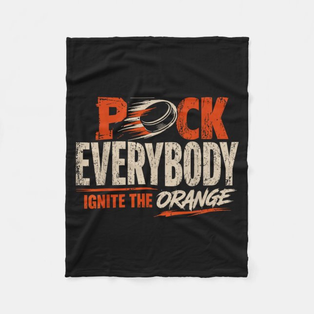 Couverture Polaire Hockey Enforcer Orange 1 (Devant)