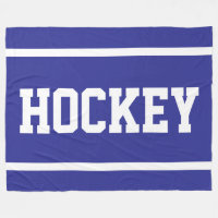 HOCKEY Gras Bleu Foncé Sportif Text Blanc Rayures