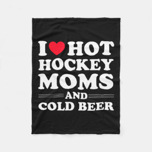 Couverture Polaire Hockey J'Aime Les Moms De Hockey Chaud Et La Bière