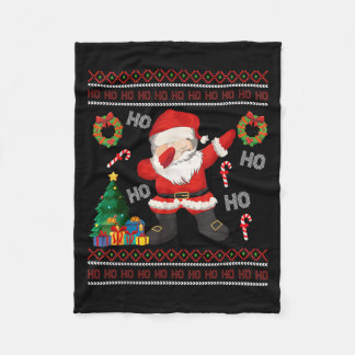 Couverture Polaire Hohoho Santa Claus Dabbing laids Sweat de Noël