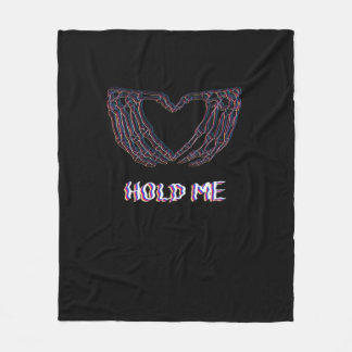 Couverture Polaire Hold Me Classic - Skeleton Hand Heart