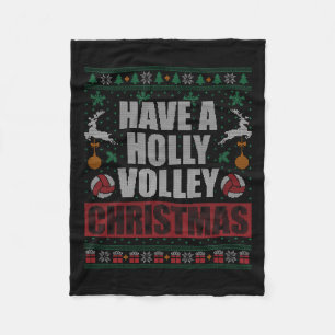 Couverture Polaire Holly Volley Volley Volleyball laids Noël Noël Men