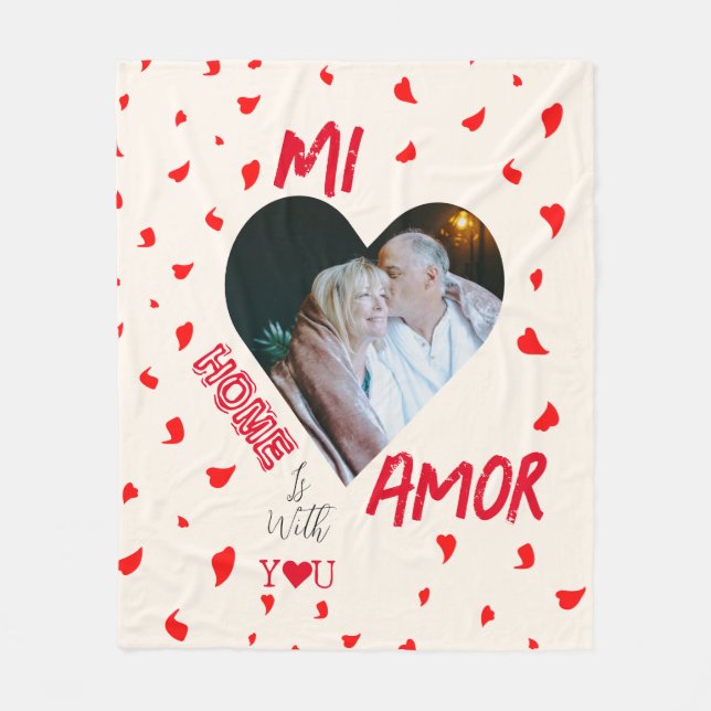 Couverture Polaire Home Is With You Fleece Blanket Cadeau (Devant)