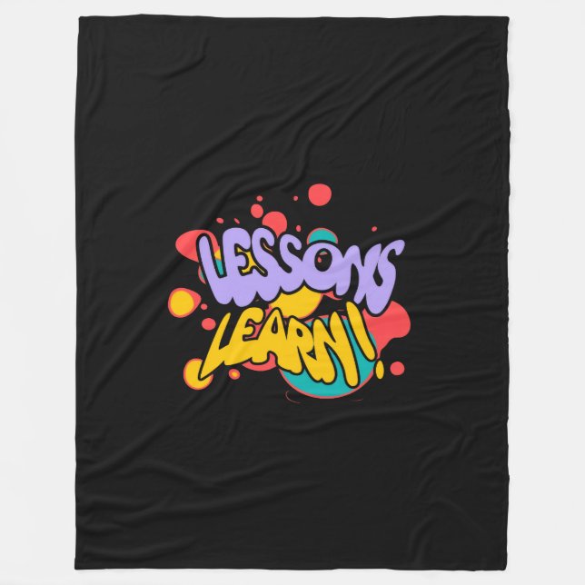 COUVERTURE POLAIRE HOME PAINT SPLASH LESSONS LEARN FLEECE BLANKET  (Devant)