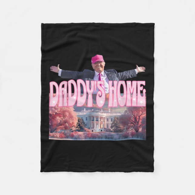 Couverture Polaire Home Real Donald Pink Preppy Edgy Good Man Trump (Devant)