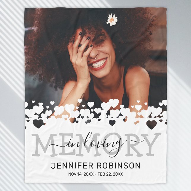 Couverture Polaire Hommage photo Memorial Keepsaké (Créateur téléchargé)