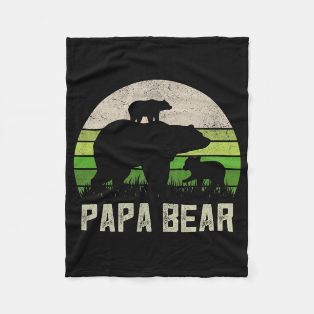 Couverture Polaire Homme Amusant Grand-Père De Grand-Enfants Papa Bea (Devant)