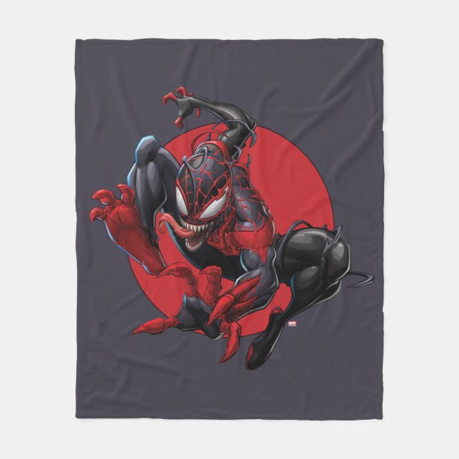Couverture Polaire Homme-araignée Venomisé Miles Morales (Devant)
