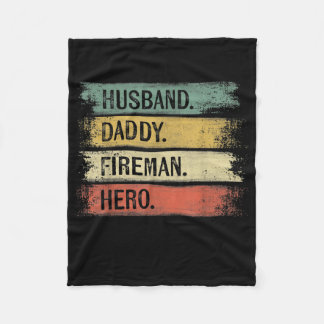 Couverture Polaire Homme Mari Daddy Fireman Hero Pompier