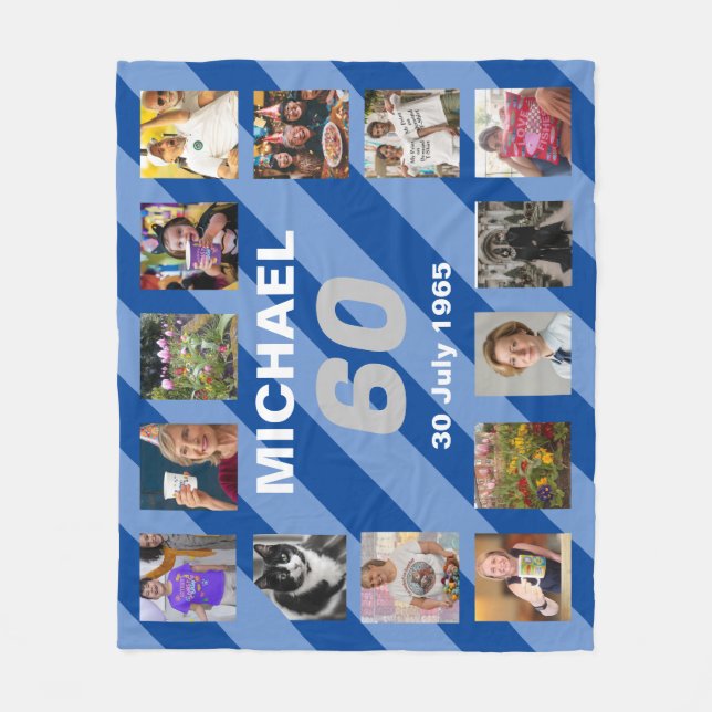 Couverture Polaire Hommes 60e anniversaire 60 ans soixantième cadeau (Devant)