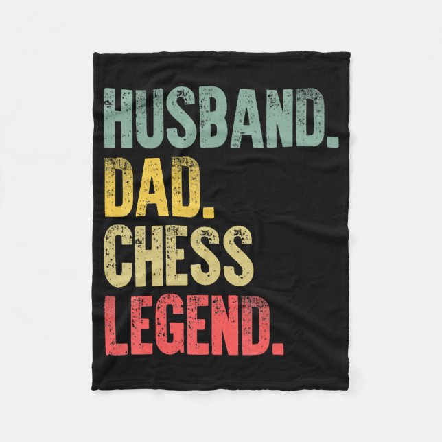 Couverture Polaire Hommes Drôle Mari Cadeau Papa Échecs Légende (Devant)