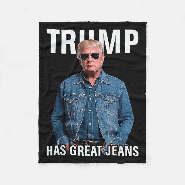 Couverture Polaire Hommes Femmes Trump A De Grands Jeans Mème Drôle (Devant)