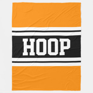 Couverture Polaire HOOP Bright Orange Black White Racing Stripes