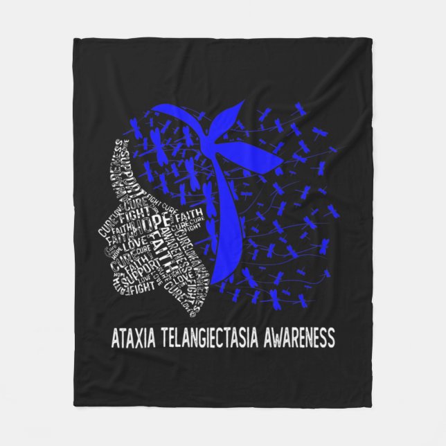 Couverture Polaire Hope Fight Ataxia Telangiectasia Awareness T-Shirt (Devant)