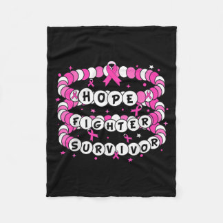 Couverture Polaire Hope Fighter Survivor Pink Breast Cancer Friendshi