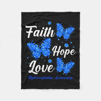 Couverture Polaire Hope Love Hydrocephalus Awareness Papillon