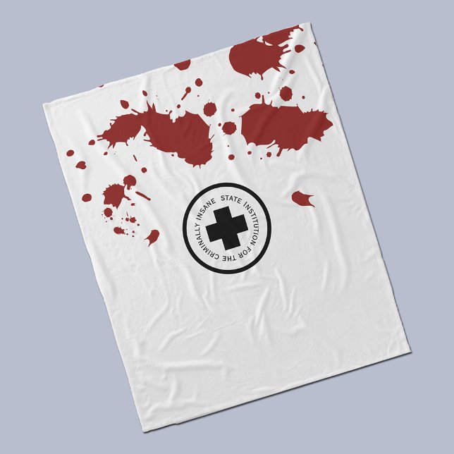 Couverture Polaire Hôpital psychiatrique d'asile fou Spatter de sang (Créateur téléchargé)