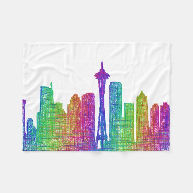Couverture Polaire Horizon de Seattle (Devant (Horizontal))