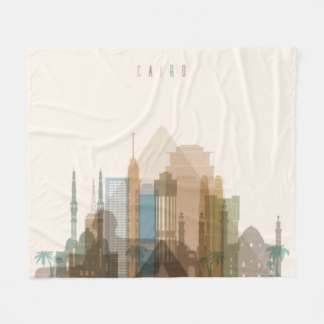 Couverture Polaire Horizon de ville du Caire, Egypte | (Devant (Horizontal))