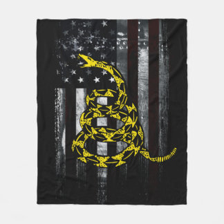 Couverture Polaire Horloge drapeau américain industriel et serpent