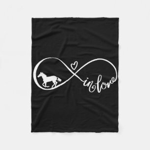 Couverture Polaire Horse Infinity Symbole Amour Cheval Équitation