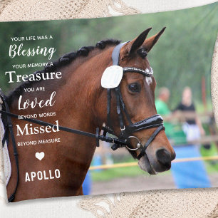 Couverture Polaire Horse Pet Memorial Sympathy Citation Photo