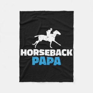 Couverture Polaire Horseback Papa Horse Riding