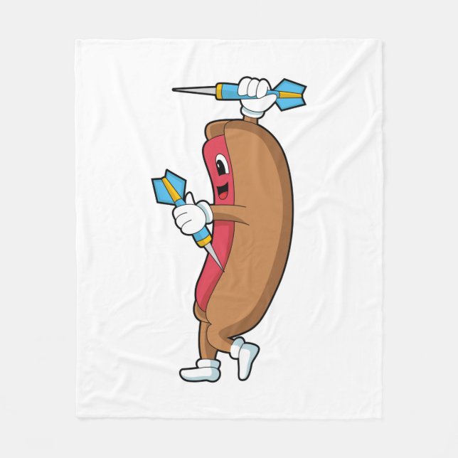 Couverture Polaire Hotdog à Darts avec Dart.PNG (Devant)