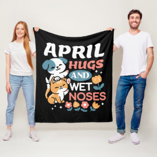 Couverture Polaire Hugs, Nez Humide et Vibes de Printemps - Animaux d