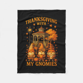 Couverture Polaire Hugvyn Thanksgiving With My Gnomies Fall Autumn Gn