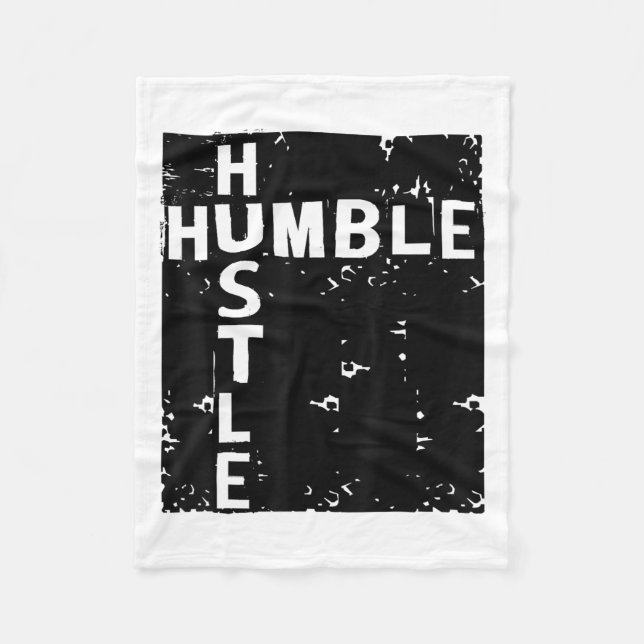 Couverture Polaire Humble Hustle Insrational Motivational Entrepreneu (Devant)